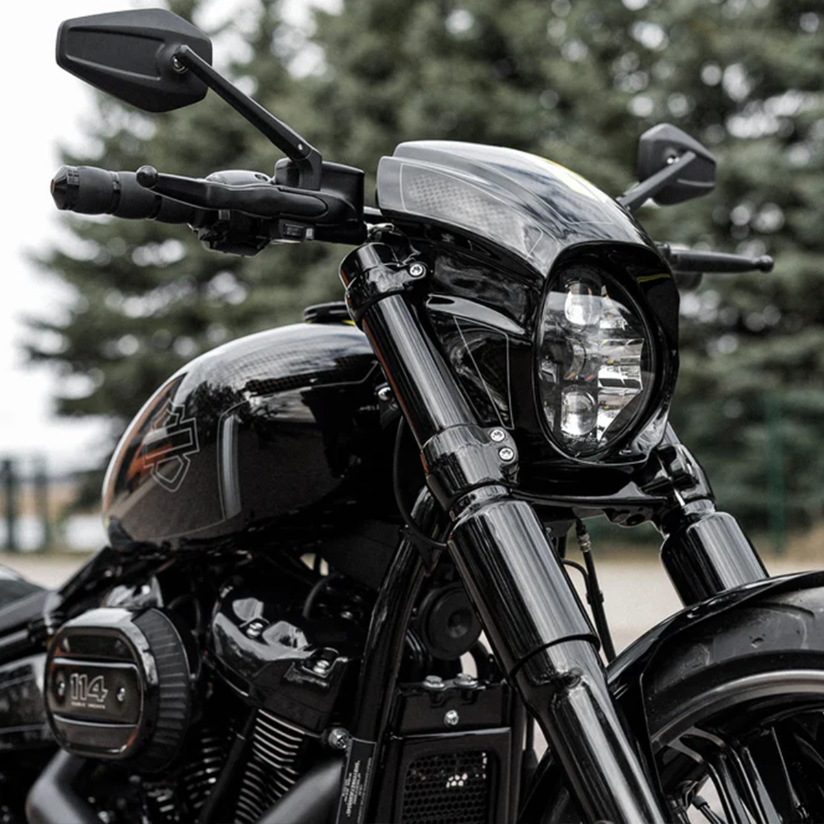 "Aggressor" Series Softail M8 Breakout FXBR FXBRS Headlight Fairing 2018-2024 – Image 4